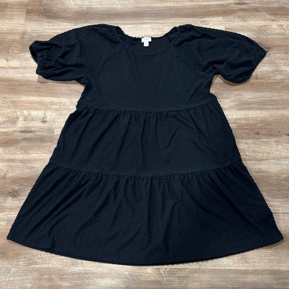 J. Crew Factory Black Midi Dress